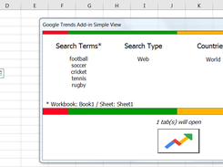 Select search terms in Excel