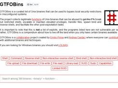 GTFOBins Screenshot 1
