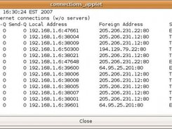 Displays current udp and tcp connections