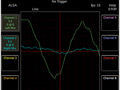 Xoscope showing 2 signals