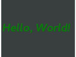 Hello, World!