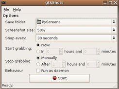 gtkShots running on Ubuntu GNU/Linux