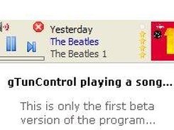 gTunControl main window, playing a song...