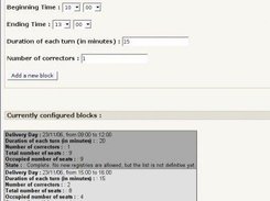 The teacher configures the available turns