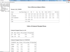 Between ANOVA Results