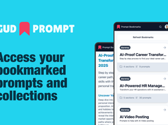 GudPrompt Prompt Management for professionals and content creators - Bookmark your favourite prompts and access via the chrome extension