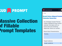GudPrompt Prompt Management for professionals and content creators - Get access to massive collection of prompts templates