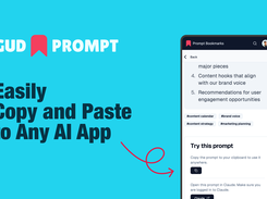 GudPrompt Prompt Management for professionals and content creators - Copy your well-written prompts and use in any AI app like ChatGPT, Claude, Deepseek etc