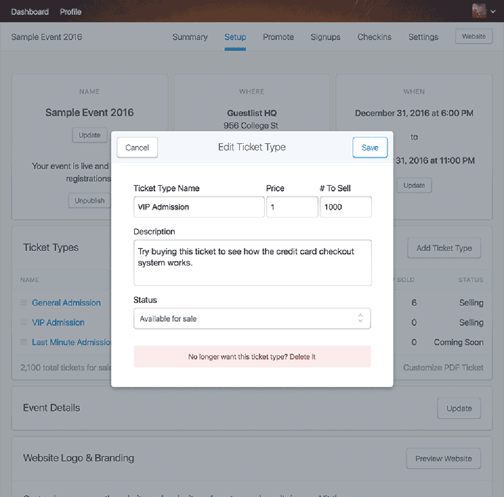 Guestlist Screenshot 1