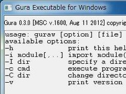 Snapshot of guraw help window