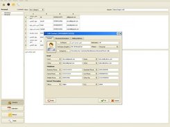 main window with contact editor