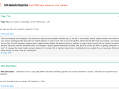 GWD Website Diagnostic Tool Screenshot 2