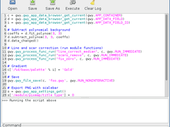 Python scripting console