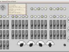 The main control panel of the 1957 MR, as seen in the simulator
