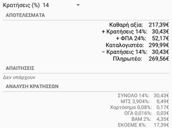 Δαπάνη ΕΚΕΜΣ από ιδίους πόρους, με μη αυτόματο υπολογισμό κρατήσεων και ΦΕ