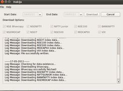 Hakija while downloading data