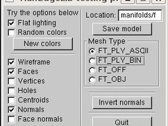 GUI for controlling the rendering appearance in the demo.
