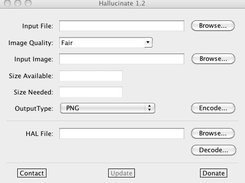 Hallucinate version 1.2 Mac OSX User Interface