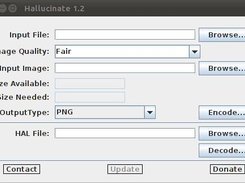 Hallucinate version 1.2 Ubuntu (Linux) User Interface