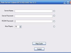 Halo Admin's Main Screen