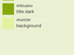 Saved Palette Colors
