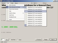 Selections are possible in the Answer and Quiz Mode