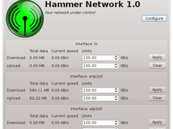 Main window of Hammer Network.