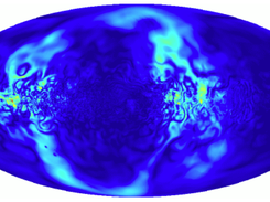 Simulated synchrotron polarization