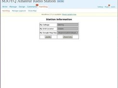 Hamxlog Station Data in wordpress admin