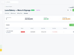 Overdue invoice view