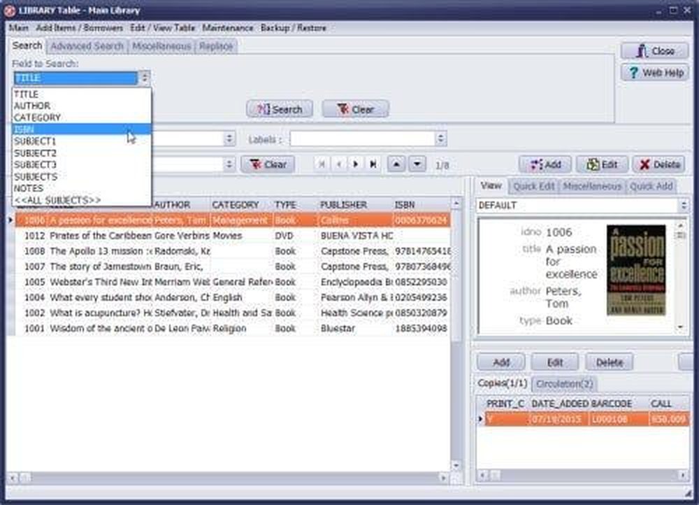 Handy Library Manager Screenshot 1