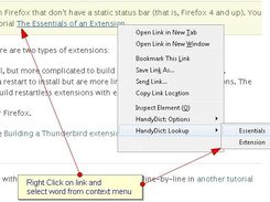 Lookup word in link