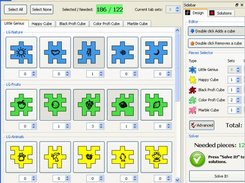 Detailed piece selection interface