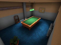 billiard room. Rendered with blender