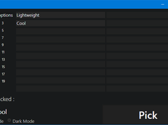 Dark mode with options