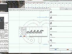 View of Hariphunchai font in progress in Fontforge