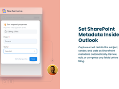 Set SharePoint metadata inside Outlook
