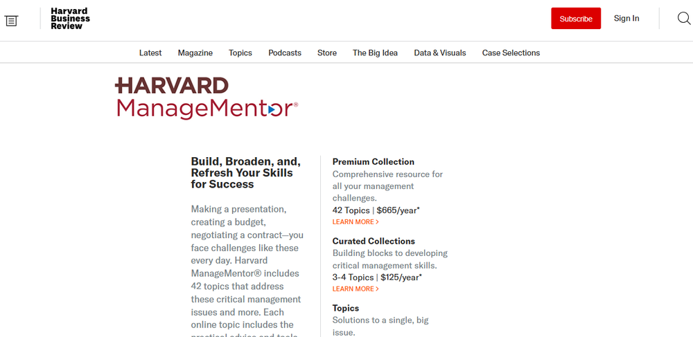 Harvard ManageMentor Screenshot 1