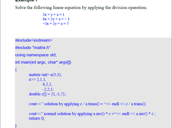 solve a linear equation