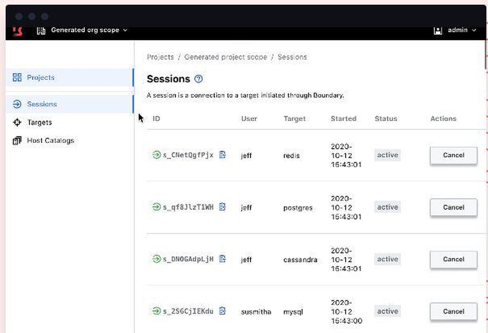 HashiCorp Boundary Screenshot 1