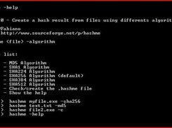Help output