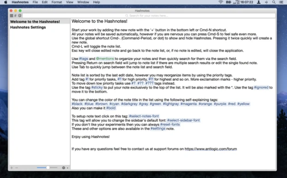 Hashnotes Screenshot 1