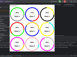 meters added to frame with different colors.