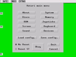 The main menu of Hatari