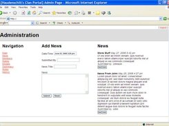 News Administration Section (default theme)