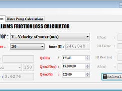 Calculated V for 15.000 m^3 per day with pipe of 246,8 mm Diameter (inner)