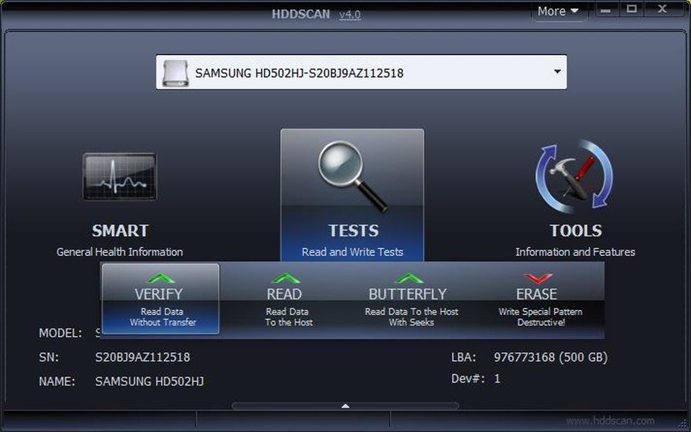 HDDScan Screenshot 1