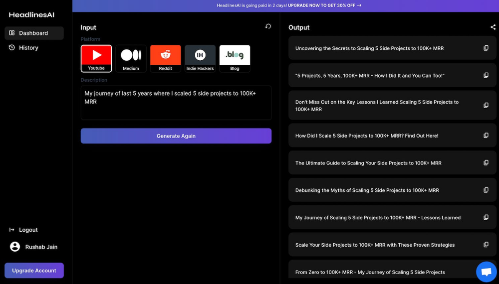 HeadlinesAI Screenshot 1