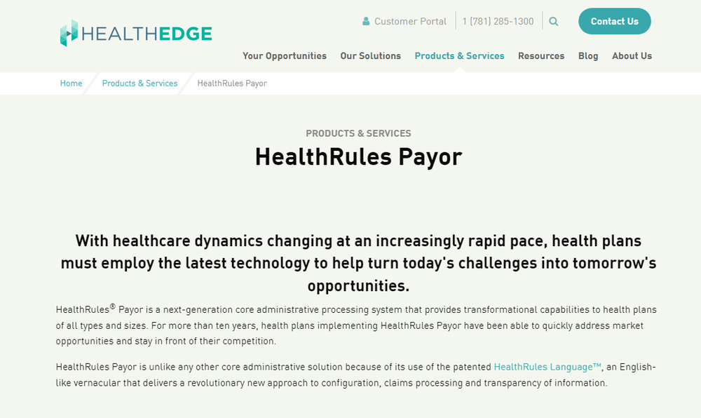 HealthRules Payor Screenshot 1