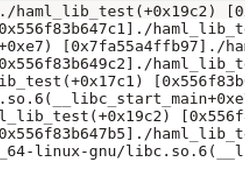 Raw library/monitored application output